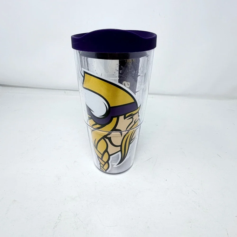 Tervis Tumbler Cup Minnesota Vikings 24oz Purple Gold NFL Insulated Travel Lid